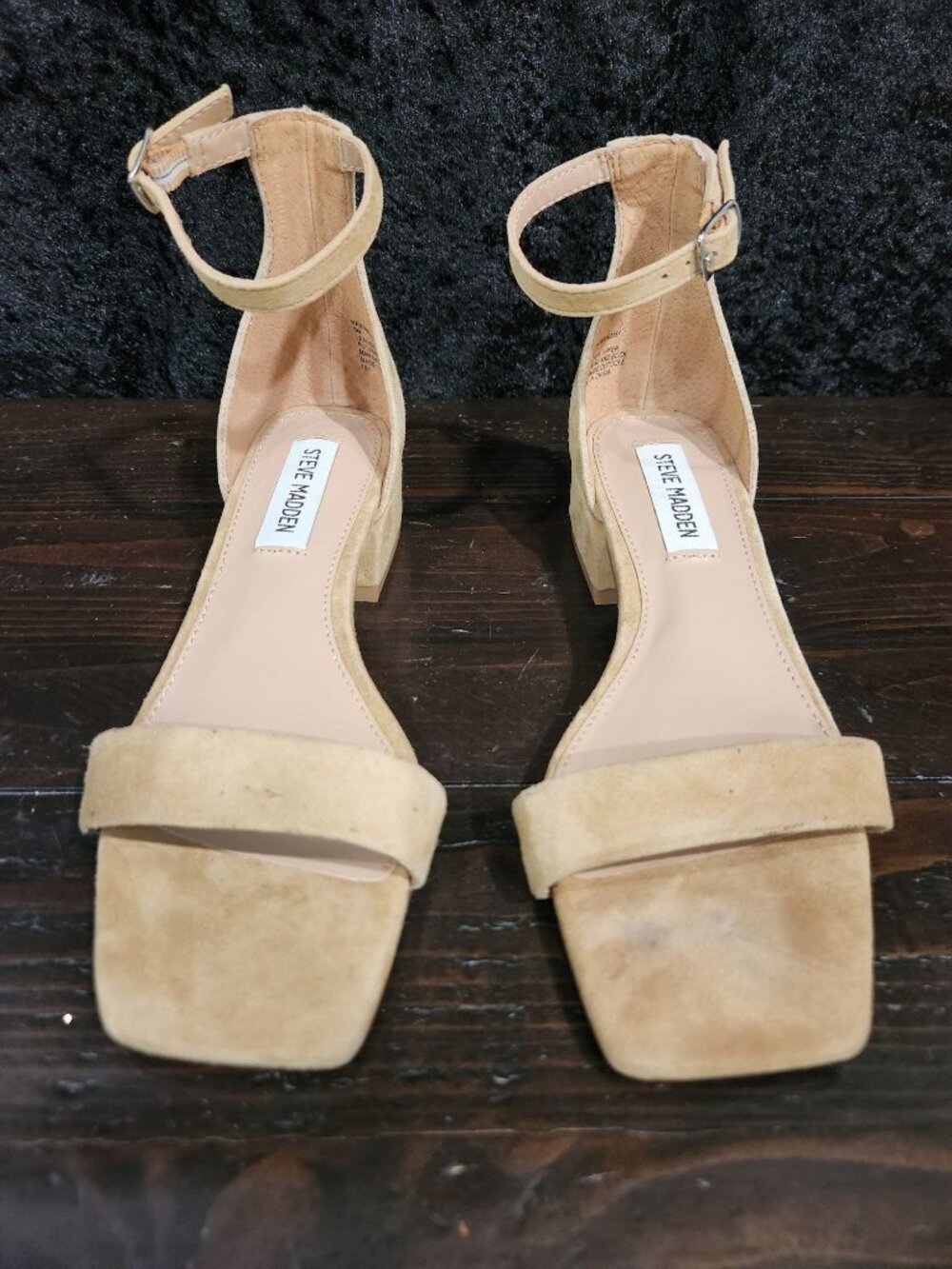 Steve Madden Nava Tan Leather Ankle Strap Block Heel Sandal/Sz. 5M - Picture 5 of 8